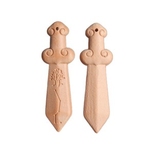 Colgantes de espada de madera Feicheng, amuletos temáticos de madera de durazno para regalo, joyería unisex - Product Image 5