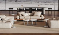 Table basse en marbre blanc Bianco Carrara sur mesure, table de salon de luxe pour projet d'aménagement intérieur de villa