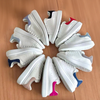 Chaussures de marche de luxe pour femmes, mocassins montants à plateforme, baskets à lacets et à enfiler, en cuir véritable, légères et amortissantes
