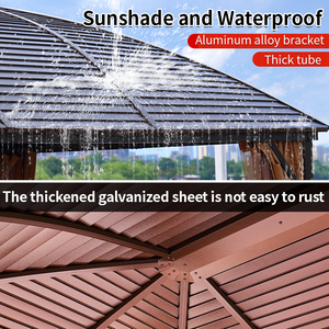 10ft ngoài trời gió và mưa kháng <span class=keywords><strong>gazebo</strong></span> kim loại khung nhôm hardtop Roof ngoài trời không thấm nước <span class=keywords><strong>gazebo</strong></span> - Product Image 6