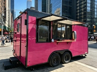 Cuisine mobile pour camion de restauration, structure en acier inoxydable, barbecue, friteuse, cuisinière combinée pour hot-dogs, frites, kebab - Longueur personnalisable, résistant à la rouille