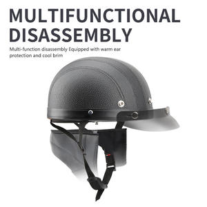 Casques de moto rétro pour femmes et hommes, style vintage, relaxation, style rétro, demi-<span class=keywords><strong>casque</strong></span> ouvert - Product Image 5