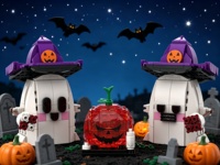 Ensembles de blocs de construction Magie d'Halloween : Chapeau de Sorcier et Fantôme, DIY, personnalisables, pour collection, exposition, cadeau et décoration