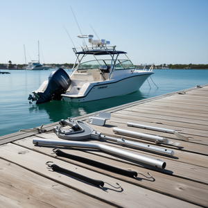 Support de transom réglable 26,9-62,2 pouces, robuste, pour moteurs hors-bord de bateaux - Product Image 2