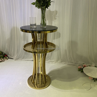 Table de Bar ronde en acier inoxydable Offre Spéciale, Table haute d'extérieur pour mariage