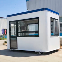 Kiosque de sécurité modulaire résistant aux intempéries en acier anticorrosion avec auvent rétractable pour villa et accès au parking