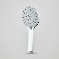 Douche à main ronde chromée moderne, 5 modes, durable, avec interface filetée standard pour salle de bain