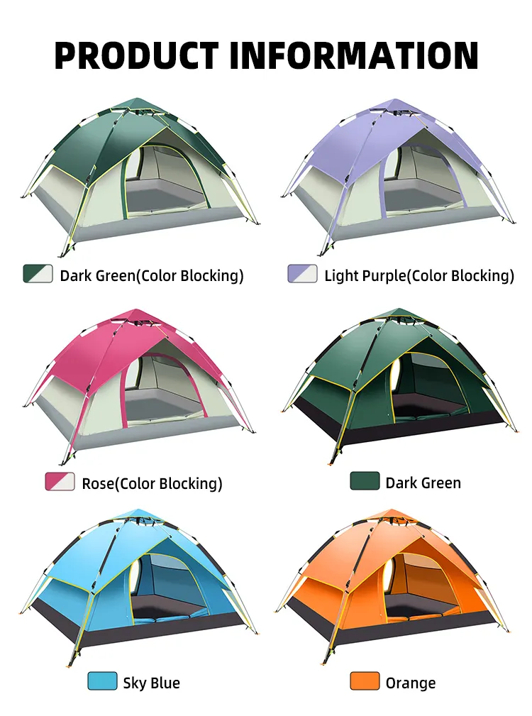 Многофункциональные двухслойные тканевые наружные палатки для кемпинга на 3-4 человека палатки для вечеринок на открытом воздухе