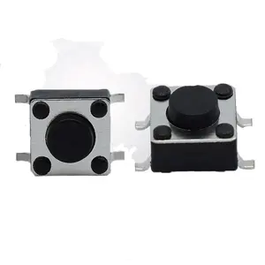 Mini switch black bottom tactile but-ton switch 6 * 6 * 5mm DIP with 4 pins in the middle