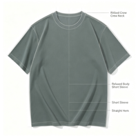 LANMORN 200 GSM T-shirts décontractés pour hommes et garçons, à manches courtes, imprimés unis, respirants, style sportif, collection Cleanfits, en promotion