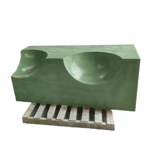 Nuevos Materiales de Construcción de Piedra, Silla de Terrazo Verde, Muebles de Exterior GRC, Taburete Artístico para Parques y Plazas - Product Image 4