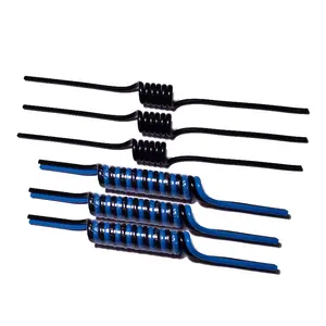 PU Two rows Pneumatic 12*8mm recoil hose Pu spiral tube polyurethane tube PU Multi-row Black And Blue Air Brake Coil Hose
