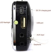 Radio AM FM portable multifonctionnelle L-088, compatible avec les cartes TF, SD, USB et AUX