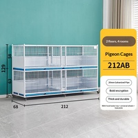 Cage à pigeons de haute qualité, durable et renforcée, à 3 niveaux, avec plateau en plastique anti-rongeurs, volière spacieuse pour l'élevage et l'accouplement des pigeons en extérieur