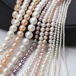 <span class=keywords><strong>Perles</strong></span> en vrac en gros perle d'eau douce blanche véritable et cultivée enfilées ensemble pour un look naturel - Product Image 2