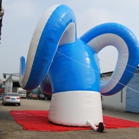 Mascotte gonflable géante personnalisée KeepFuns en forme de tête de bélier, tête de chèvre gonflable en PVC pour événements, publicité et décoration d'équipes sportives