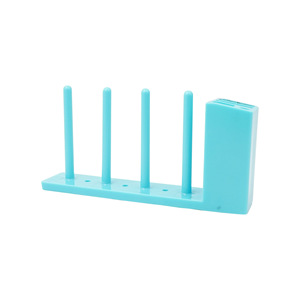 Light Blue Plastic Bobbin Holder 4 Core Magnetic Storage Rack For <b>Sewing</b> Machine Garment Factory Use - Product Image 4