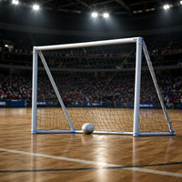 But de football gonflable commercial 7x5 pieds blanc pliable en bâche PVC écologique durable pour entraînement, événement, fête, parc