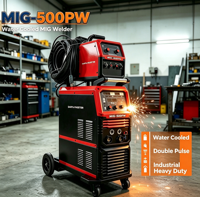 Machine à souder MIG MAG à double impulsion MIG 500PW, refroidie par eau, soudeuse à inverter pour le travail des métaux en aluminium