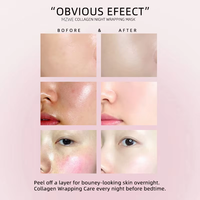 Krim Masker Wajah Kolagen Vitamin C Asam Hialuronat Centella PDRN Pengencang Anti-Penuaan Pemutih Melembapkan Vegan Bebas Pewangi