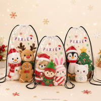 Sacs à cordon de Noël très demandés, personnalisables avec logo, en PVC transparent, pour cadeaux de fêtes, bonbons, jouets en peluche, pour machines à griffes et jeux d'arcade, en gros