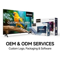 43 Zoll 4K UHD Smart LED-Fernseher mit Android 14 WLAN Sprachfernbedienung Rahmenloses Design für Zuhause und Hotel