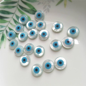 Marquise forme de nacre naturelle mauvais yeux Coquille Bleu Cabochon turquie mauvais yeux - Product Image 2