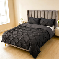 Ensemble de literie en microfibre 3 pièces, style nordique, couleur unie, taille Queen King, personnalisable avec logo