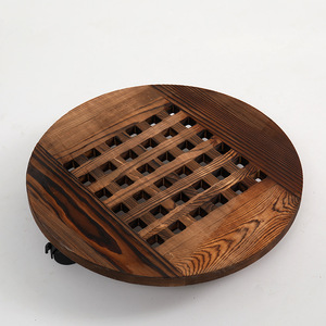 Pianta rotonda Caddy in legno resistente rotolamento pianta vaso di legno rotondo piante Dolly rulli carrello <span class=keywords><strong>con</strong></span> <span class=keywords><strong>ruote</strong></span> - Product Image 4