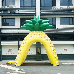 Arche gonflable ananas de 4 m, tunnel <span class=keywords><strong>d</strong></span>écoratif à thème fruits tropicaux pour événements estivaux, entrées de marché, festivals, boutiques - Product Image 5