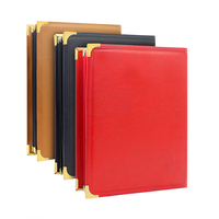 Porte-menus en cuir de luxe A4 pour sublimation, couvertures de menu de restaurant haut de gamme en cuir
