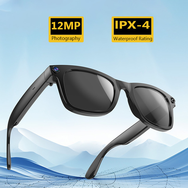 Latest Product 12MP Photography LPX-4 Waterproof Standard Bluetooth Wireless Smart Eye Glass AI Smart Glasses with Camera