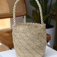 Sac fourre-tout en raphia crocheté sur mesure de qualité supérieure 2025 pour femmes, grande capacité, sac à bandoulière, vente en gros (MOQ)
