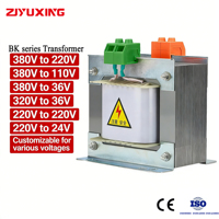 Transformateur de contrôle certifié CE BK 0,5 kW 1 kW 2 kW, monophasé, transformateur abaisseur 380 V/220 V/110 V/24 V, structure à bobine toroïdale double