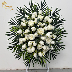 NIKA - Spray Floral Artificial para Ataúd, Rosas Blancas, <span class=keywords><strong>Flores</strong></span> Funerarias al por Mayor - Product Image 2