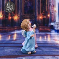 Statue de Petit Ange et Colombe de 3 pouces Sculpture d'Ange en Résine Décoration de Petit Ange et Colombe Décoration Figurine Cadeau Religieux