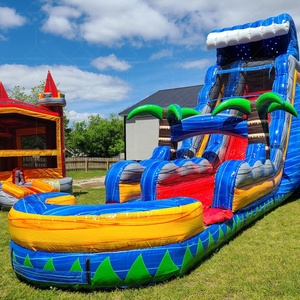 <span class=keywords><strong>Tobogán</strong></span> Acuático Inflable <span class=keywords><strong>de</strong></span> Grado Comercial <span class=keywords><strong>de</strong></span> 18 pies, Color Azul Mármol, con Piscina, <span class=keywords><strong>para</strong></span> <span class=keywords><strong>Jardín</strong></span> o Escuela - Product Image 1