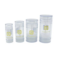 Stick déodorant rechargeable 15g 30g 50g 75g Emballage Stick roll-on Contenant rond en plastique noir Bouteille de déodorant