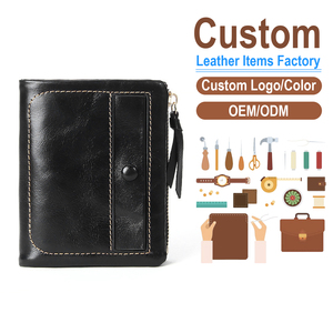 Premium Vintage Oil Wax Leather Women's Wallet, Short Bifold <b>Purse</b>, Factory Direct Wholesale, Retro Cowhide Card Holder - Product Image 1