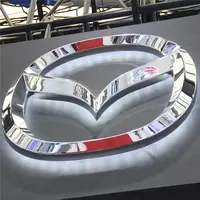 Emblèmes de voitures rétroéclairés en 3D, Logo de voiture chromé avec noms