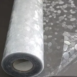 Clear Plastic Thick Plastic 300cm Silicon Dinning Emboss Pvc Transparent Clear Table Cover Cloth With Lase