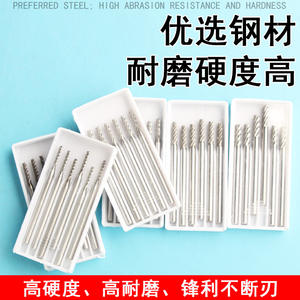 Fraise à spirale pour le travail du maïs, 2,35 mm, en carbure, avec manche droit, pour micro-sculpture sur bois, perles de Bouddha, sculpture sur noix - Product Image 4