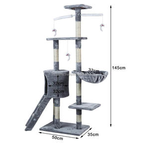 High Quality Luxury 4-Layer <b>Wooden</b> <b>Cat</b> <b>Tree</b> for Large Heavy <b>Cats</b> with Jumping Platform Eco-Friendly Easy Assembly Carton Packed - Product Image 5