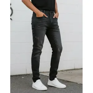 Jeans Skinny da Uomo Adrenaline Neri Elasticizzati a Vita Media con 5 Tasche in Denim Traspirante - Product Image 5