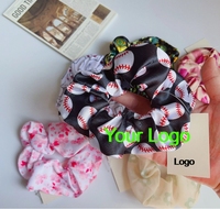 Vente en gros de chouchous et élastiques à cheveux de luxe en satin de soie, très élastiques, avec logo personnalisé et motifs imprimés pour femmes, accessoires capillaires