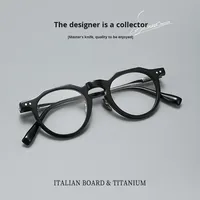 Lunettes unisexes rétro style punk américain GG573F, monture pleine de haute qualité, verres AC, en fibre d'acétate