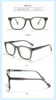 A10060 Nouvelles lunettes anti-lumière bleue élégantes GM unisexes et monture carrée punk à bordure complète pour la correction de la myopie