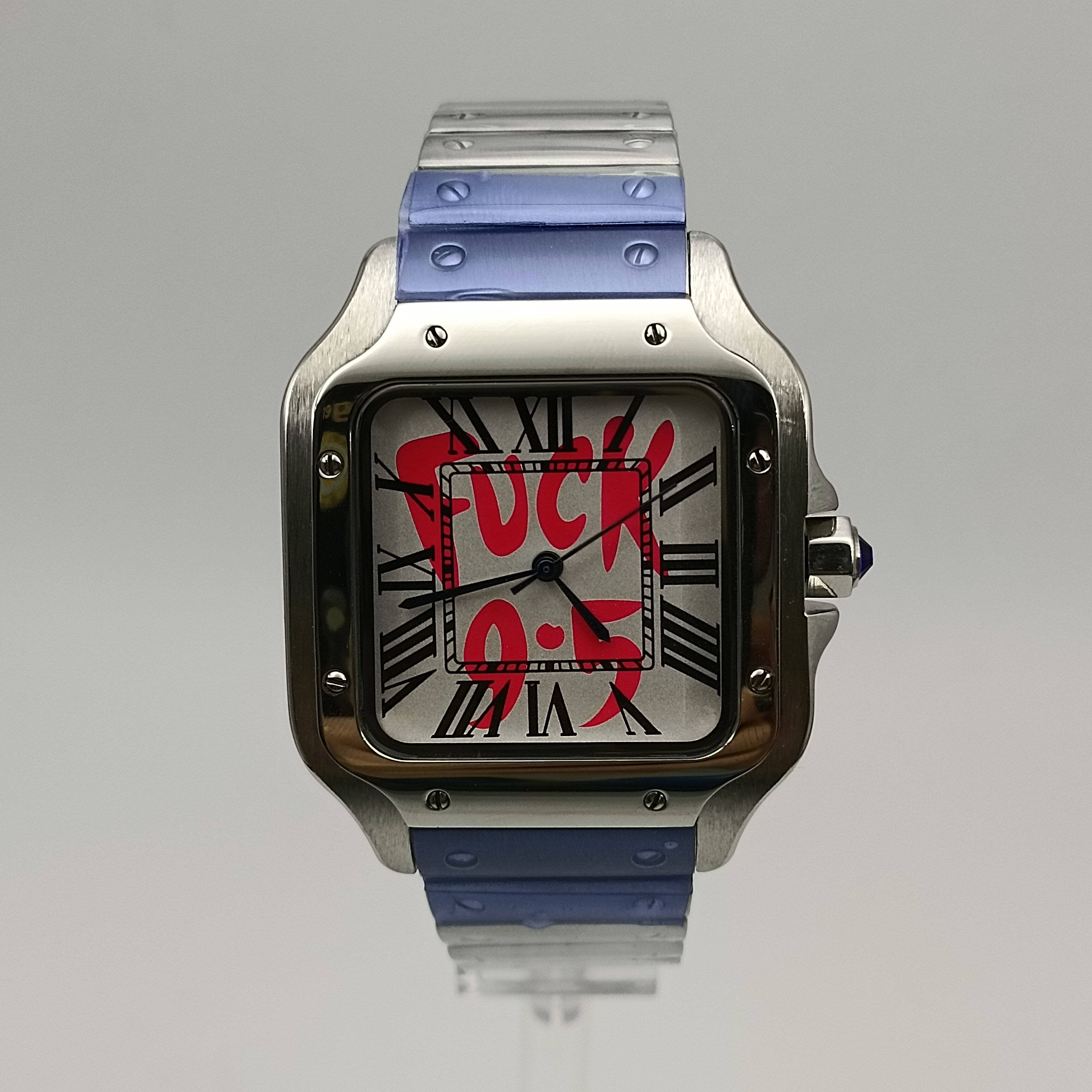 Silver Case+White Dial