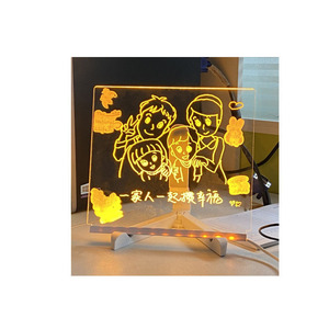 Staffa in acrilico cancellabile tavolo da disegno per <span class=keywords><strong>bambini</strong></span> regali creativi <span class=keywords><strong>luce</strong></span> <span class=keywords><strong>notturna</strong></span> a Led USB messaggio scritta Note Pad lampada da tavolo - Product Image 6