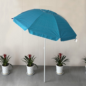 Parapluie de plage bon marché personnalisé avec logo OEM 6,5 pieds à rayures parasol anti-UV de grande taille parasol de plage extérieur inclinable - Product Image 3